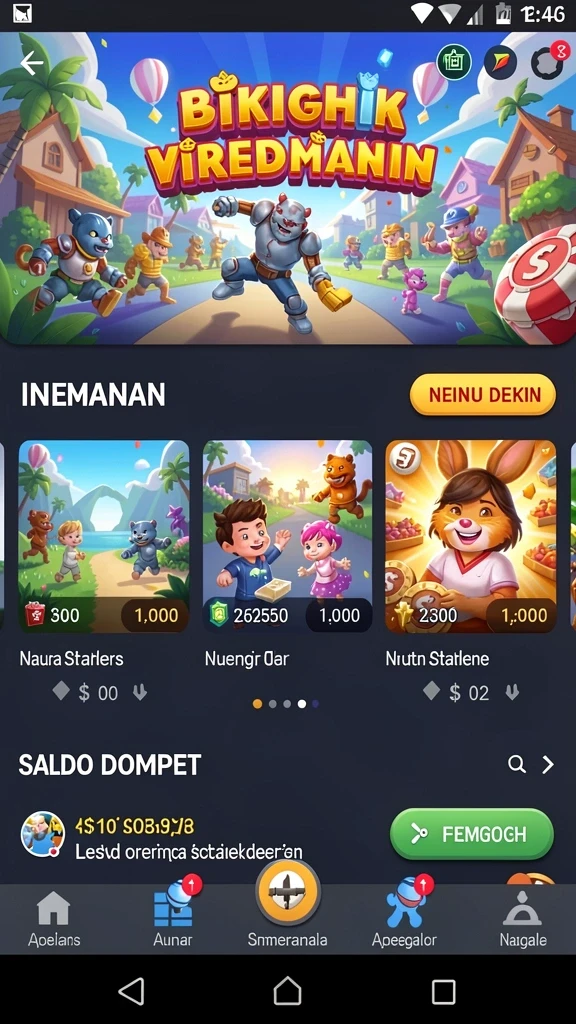Beragam pilihan permainan yang selalu baru.