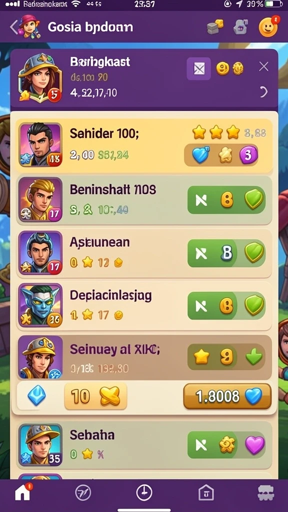 Tampilan level baru yang penuh warna.