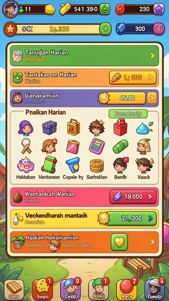 Berbagai misi menantang yang siap untuk diselesaikan.