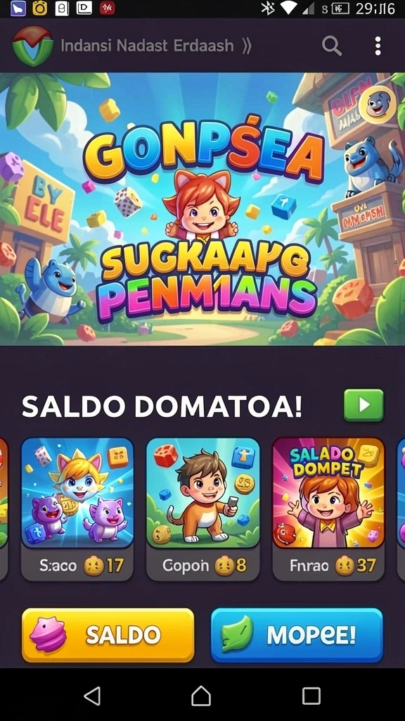 Tampilan antarmuka game yang user-friendly.