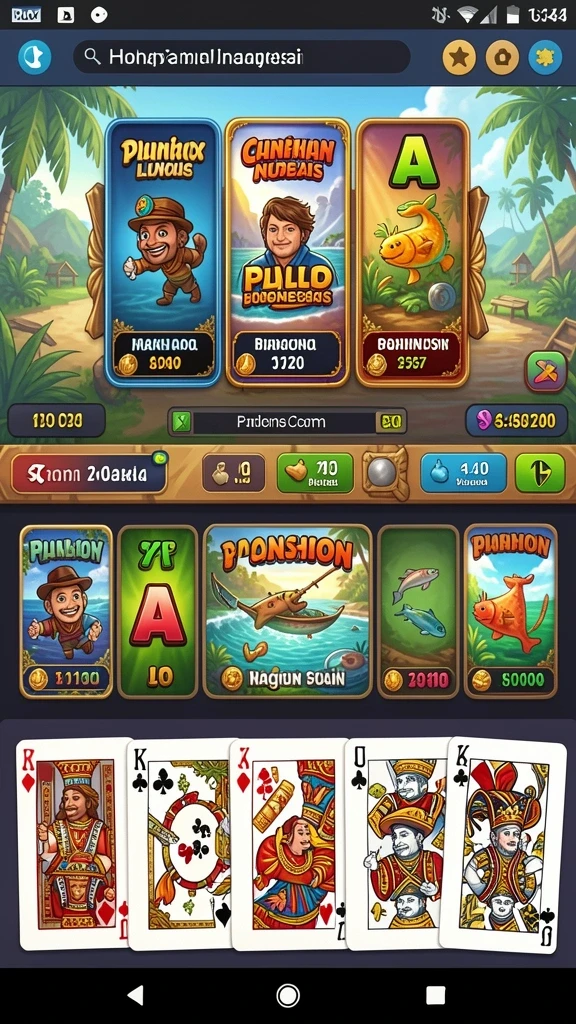Pengguna sedang menikmati permainan poker yang mendebarkan.