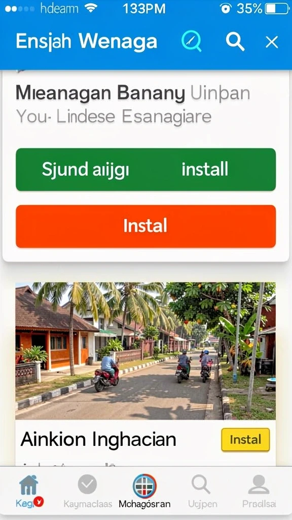 Tampilan awal yang menarik dan user-friendly.