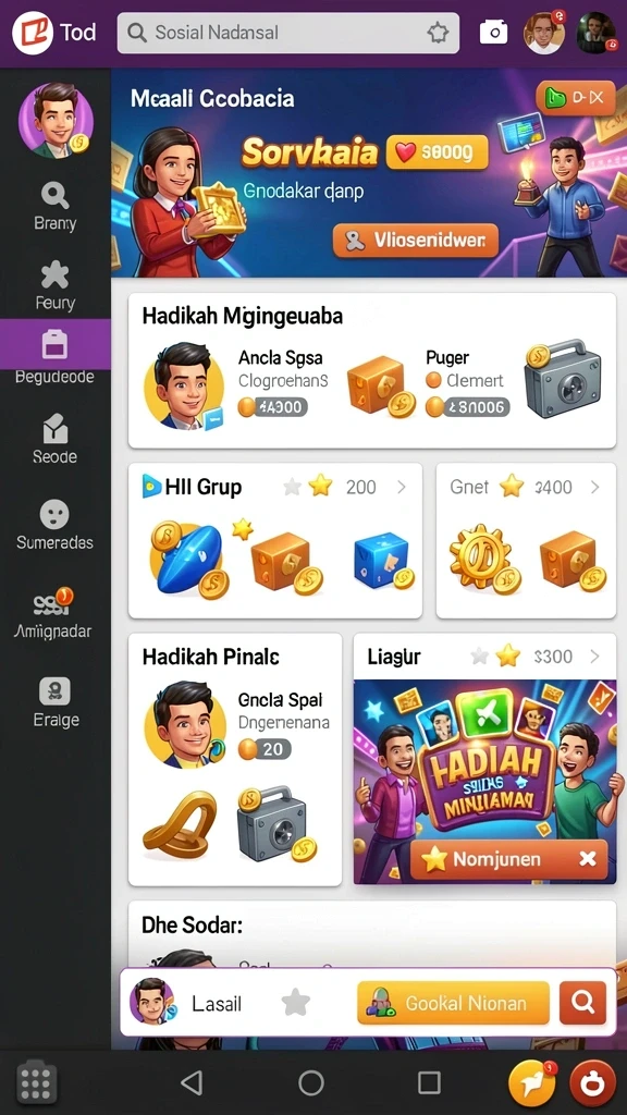 Karakter unik dengan gaya yang beragam.