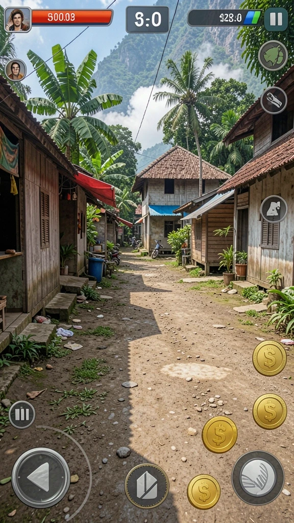 Tampilan antarmuka permainan yang menarik dan user-friendly.