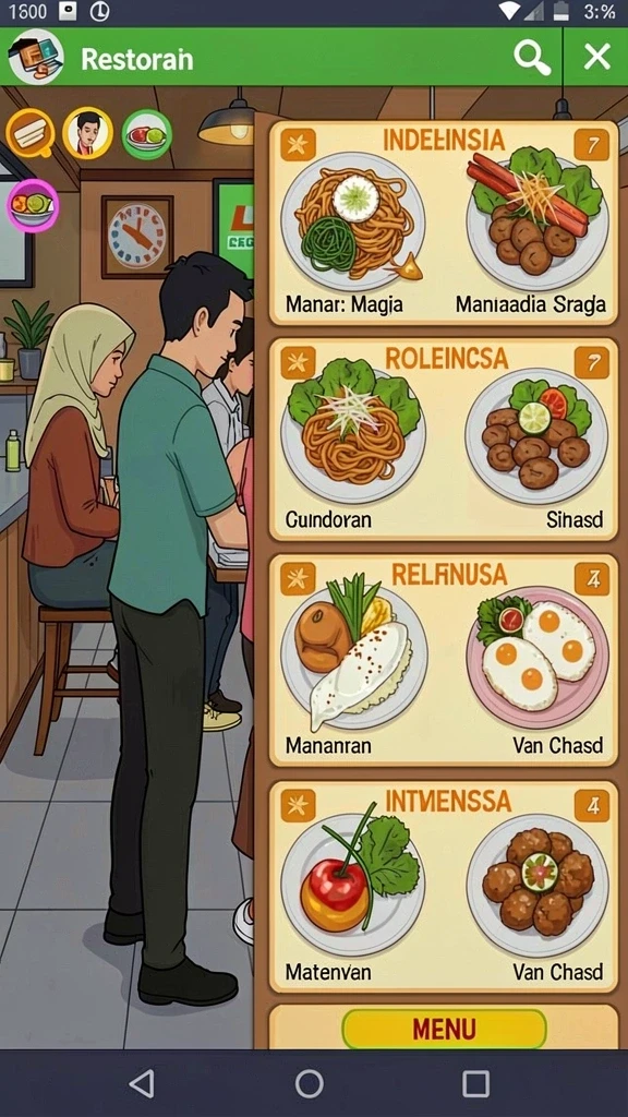 Level yang menantang dengan berbagai rintangan.