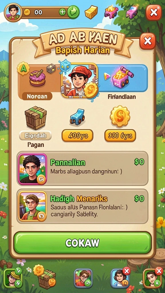 Karakter musang yang lucu dan penuh warna.