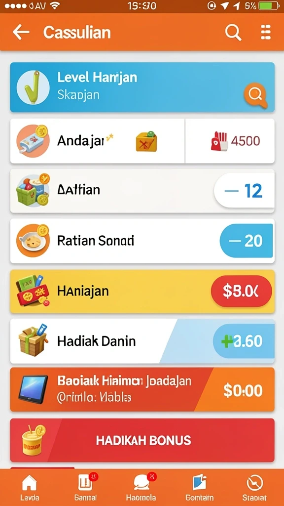 Tampilan awal yang menarik dengan karakter penuh warna.