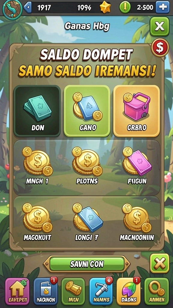 Tampilan menu yang intuitif dan mudah dinavigasi.