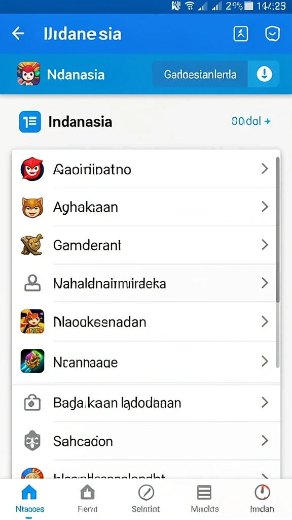 Tampilan antarmuka yang menarik untuk pengalaman bermain.