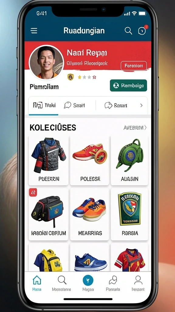 Gambar karakter utama yang siap bertarung.